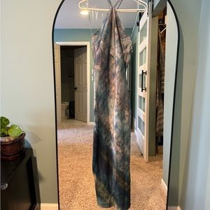 MIDI length blue and green abstract dress from Zara. Never worn.